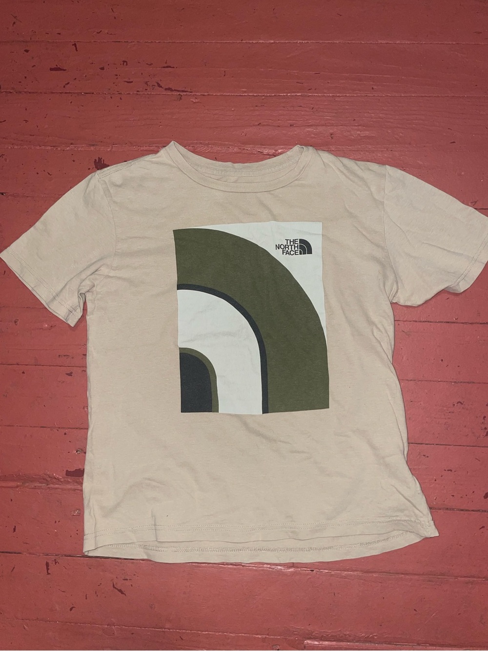 The North Face Cream Graphic Short Sleeve Tee